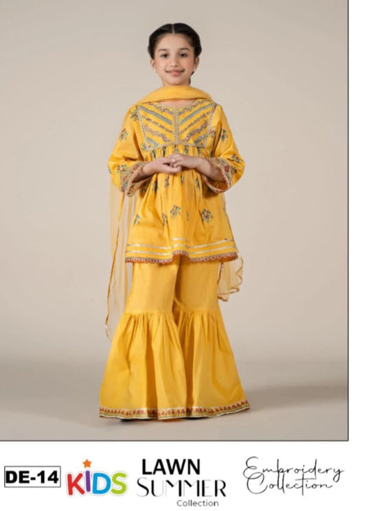 Girls Embroidered Summer Suit | Lightweight & Comfortable | Age 4–12 Years