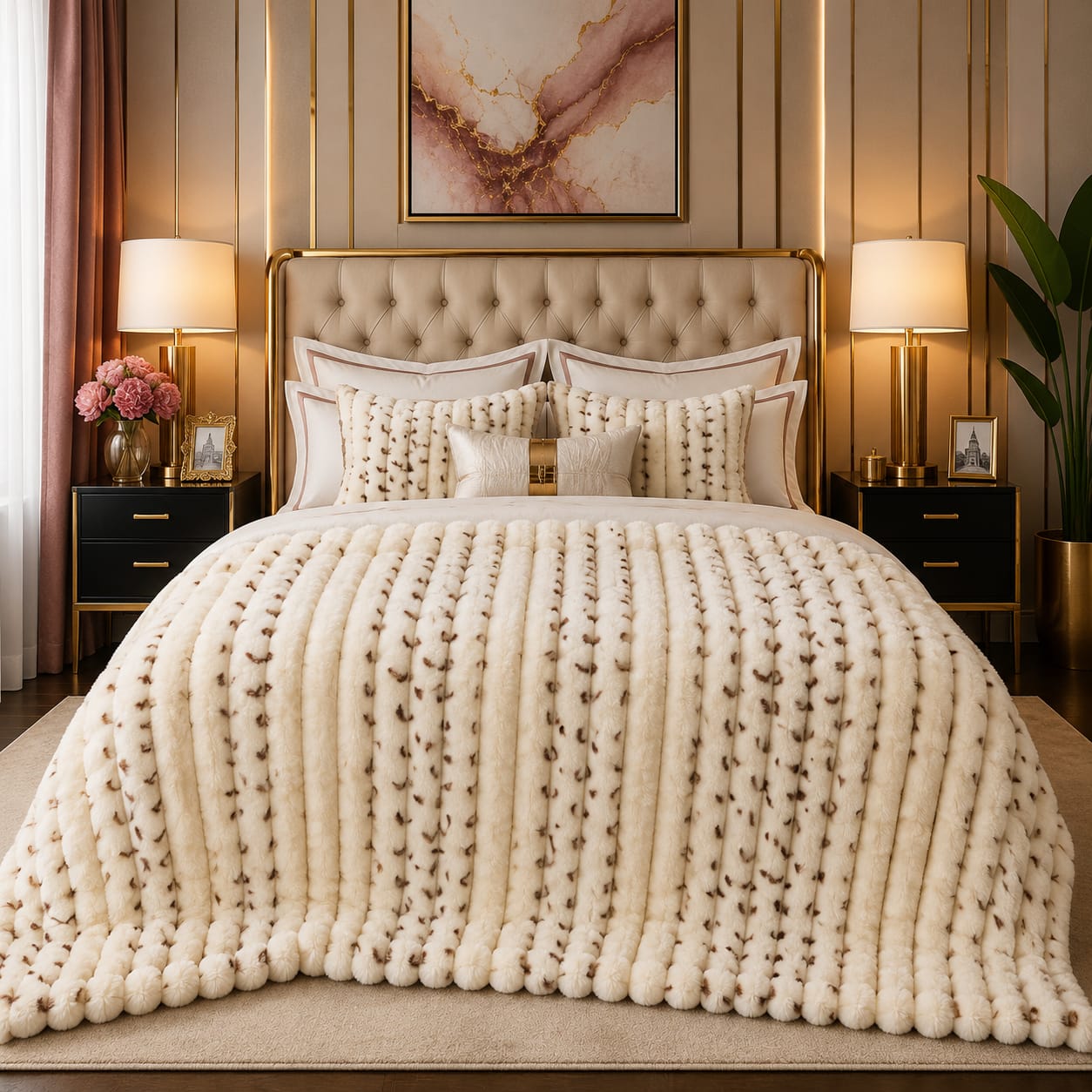 Luxury puffy ac blanket