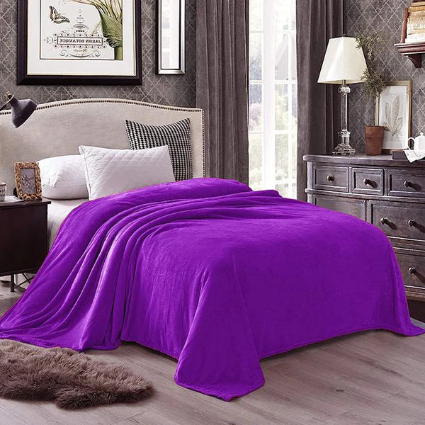 Plain fleece blanket