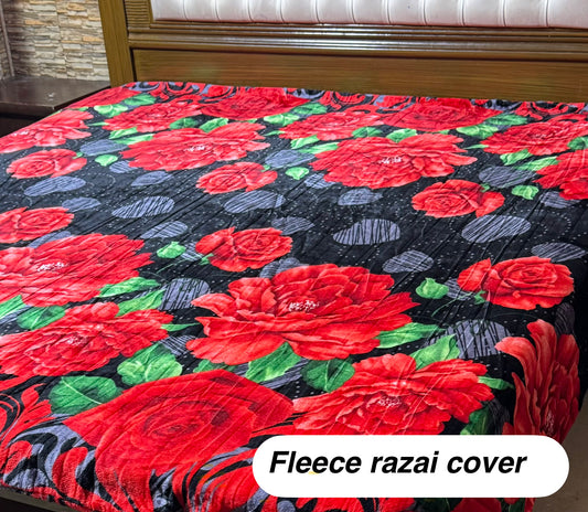 ) Ultra Soft Fleece Razai Cover | Winter Warm Comfort