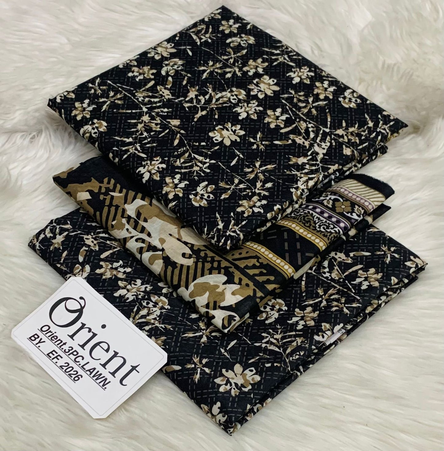 Orient unstitched lawn 3 pc