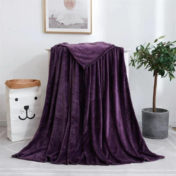 Plain fleece blanket