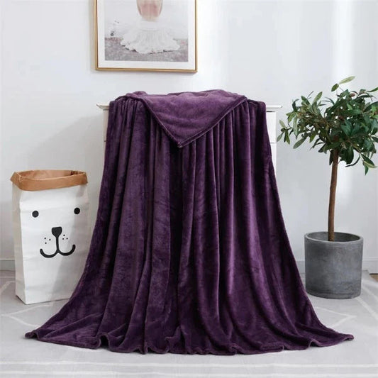 Plain fleece blanket
