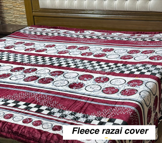 ) Ultra Soft Fleece Razai Cover | Winter Warm Comfort