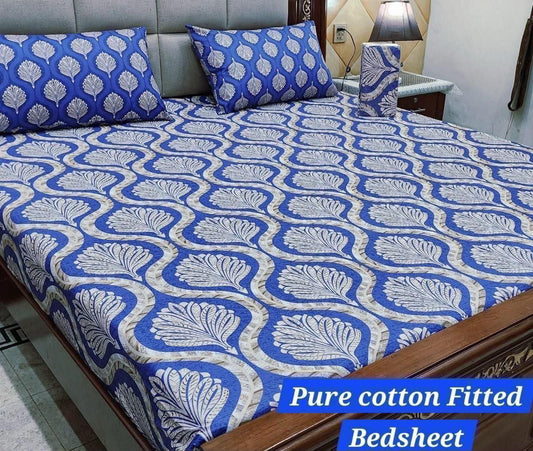 Pure cotton fitted bedsheet