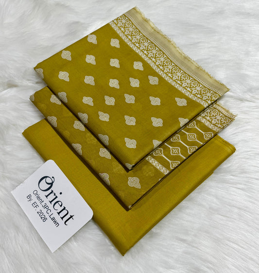 Orient unstitched lawn 3 pc
