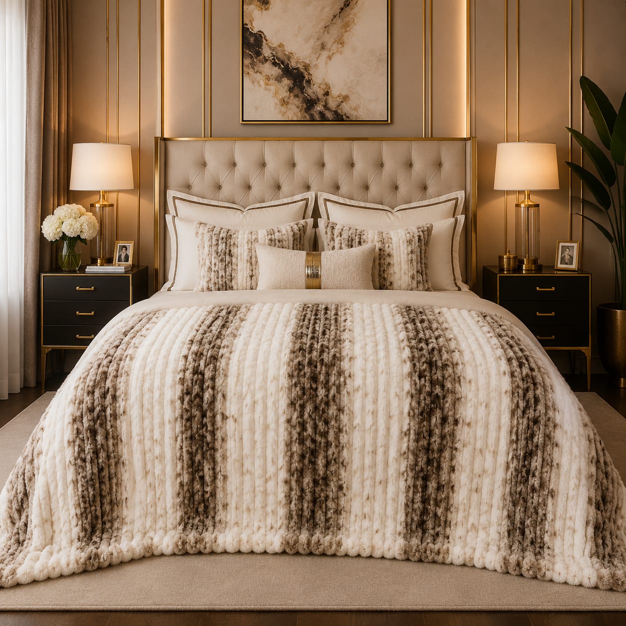 Luxury puffy ac blanket