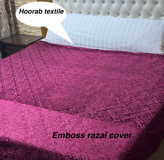 King Size Emboss Razai Cover – Premium Textured Bedding