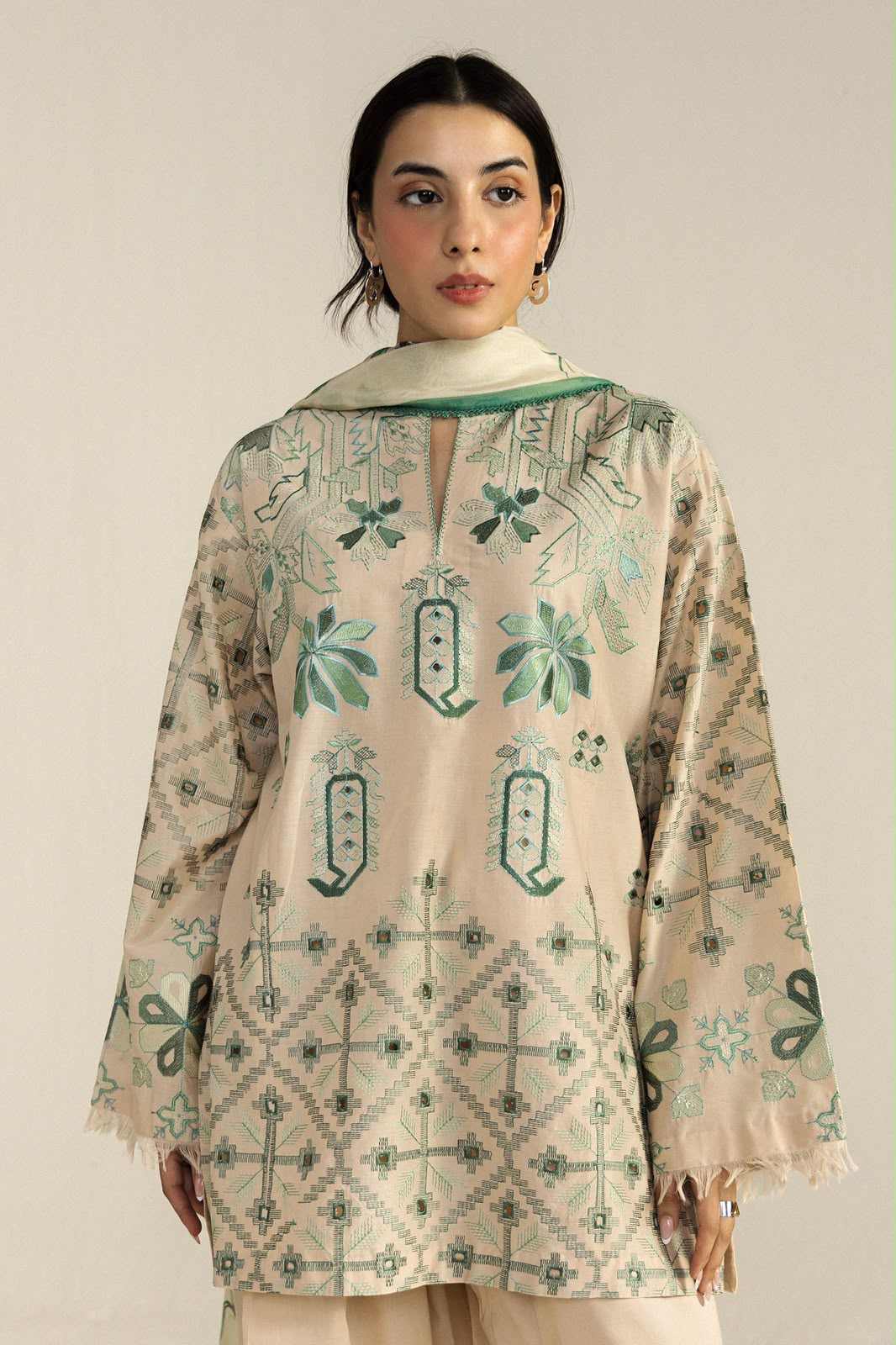 Premium 3-Piece Embroidered Dhanak Collection