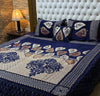 4 pc velvet jacquard bedsheet