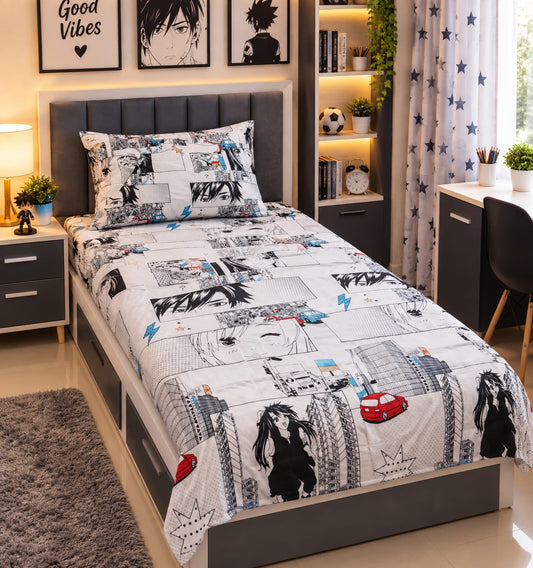Premium Export Cotton Single Bedsheet