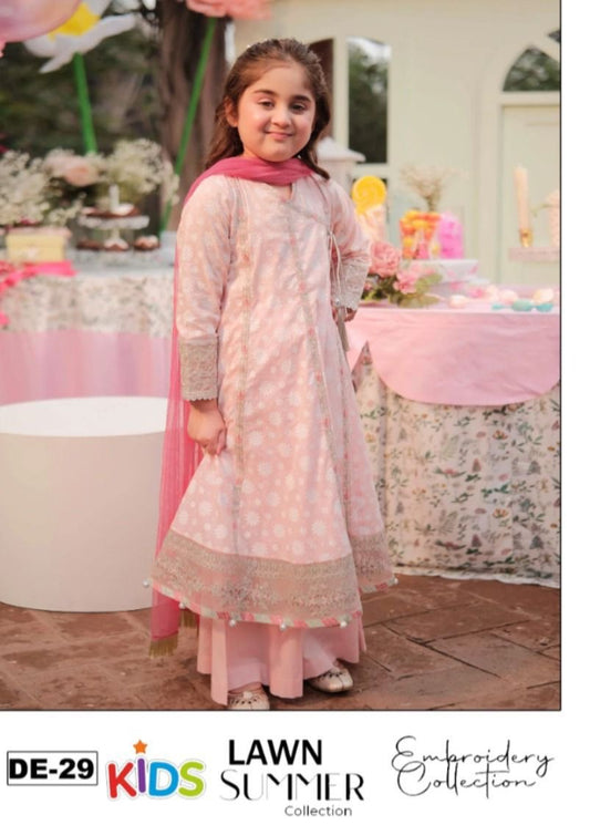 Girls Embroidered Summer Suit | Lightweight & Comfortable | Age 4–12 Years