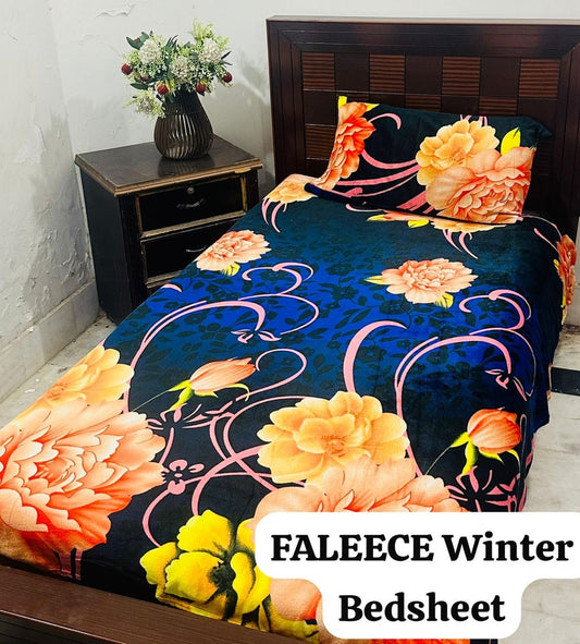 Single Fleece Bedsheet – Pair (2 Pieces) | Winter Soft & Cozy