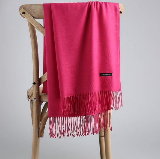 Women warm winter pashmina wool