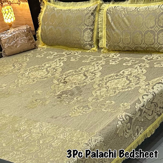Luxury 3 PC Plachi Bedsheet Set | Smooth Fabric & Stylish Design