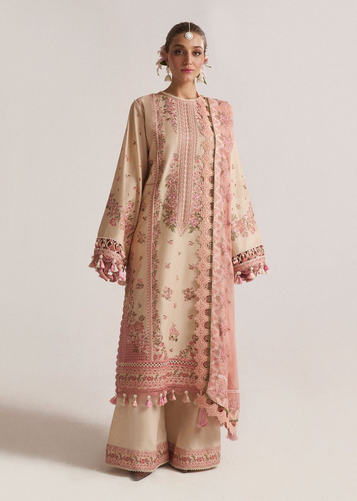 Premium 3-Piece Embroidered Dhanak Collection