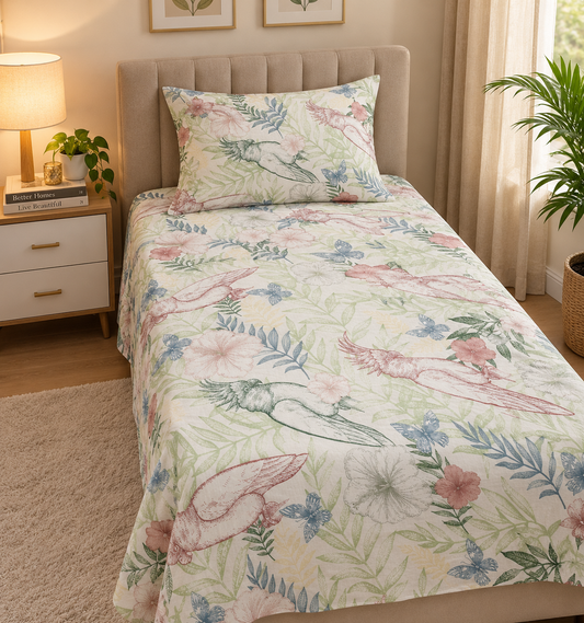 Premium Export Cotton Single Bedsheet