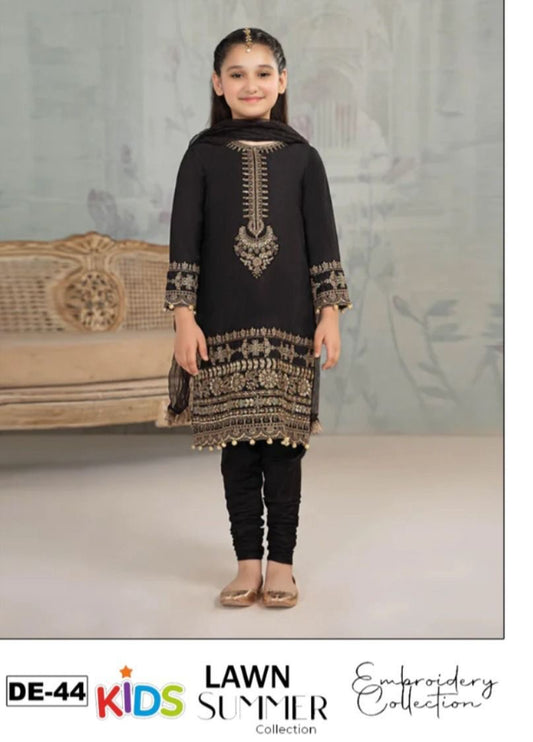 () Girls Embroidered Summer Suit | Lightweight & Comfortable | Age 4–12 Years