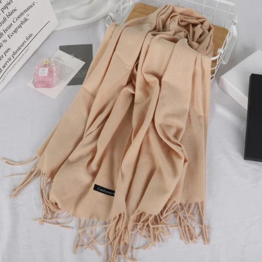 Women warm winter pashmina wool