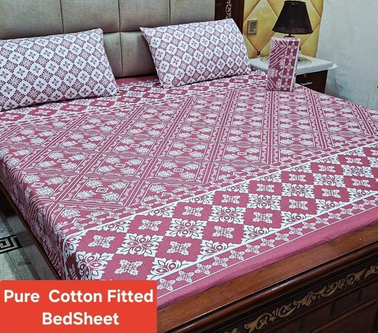 Pure cotton fitted bedsheet