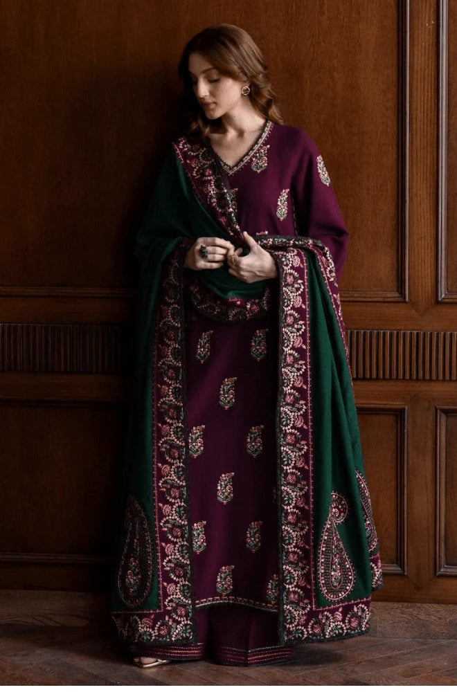Premium 3-Piece Embroidered Dhanak Collection