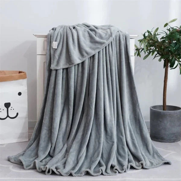 Plain fleece blanket