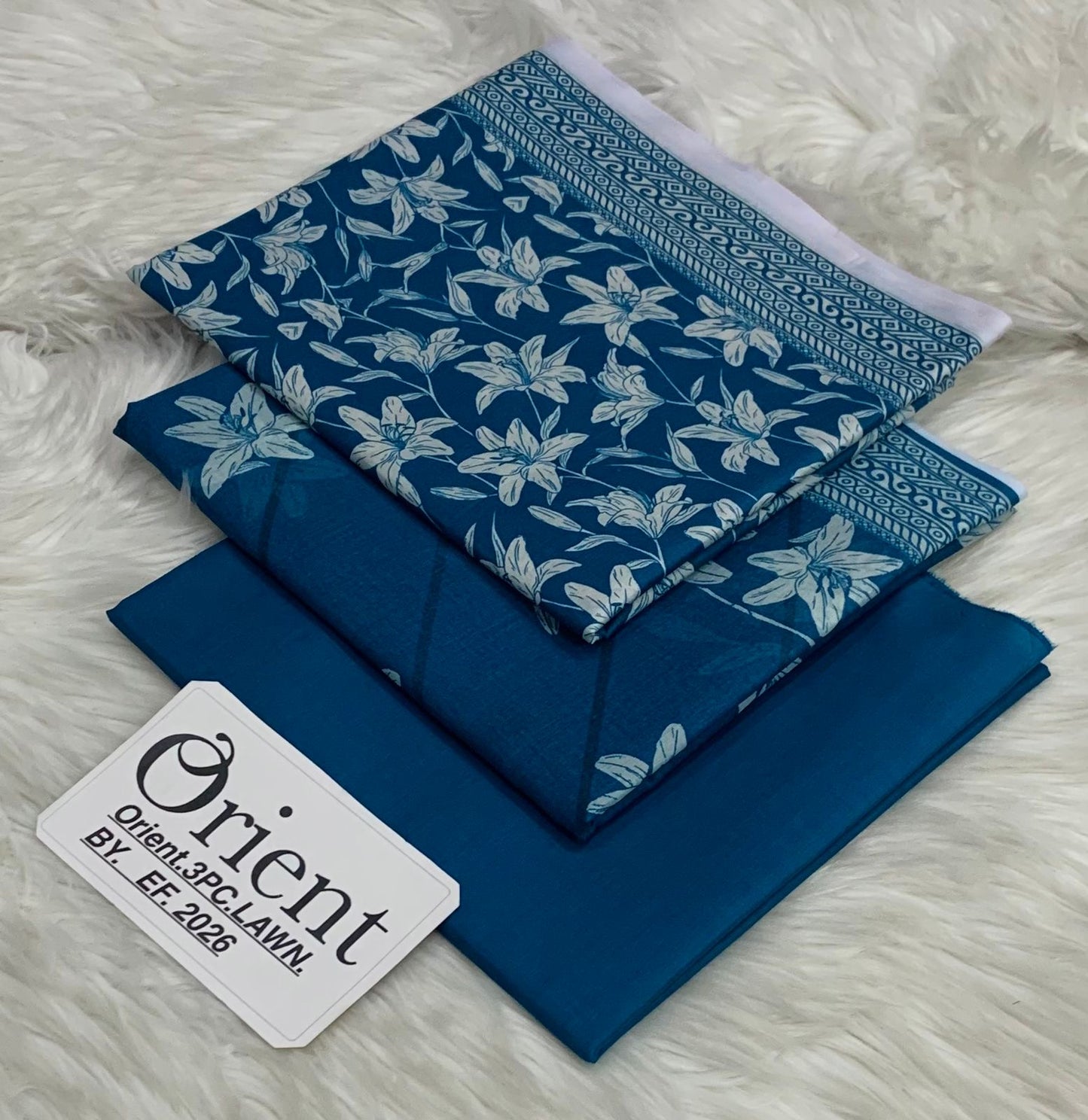 Orient unstitched lawn 3 pc