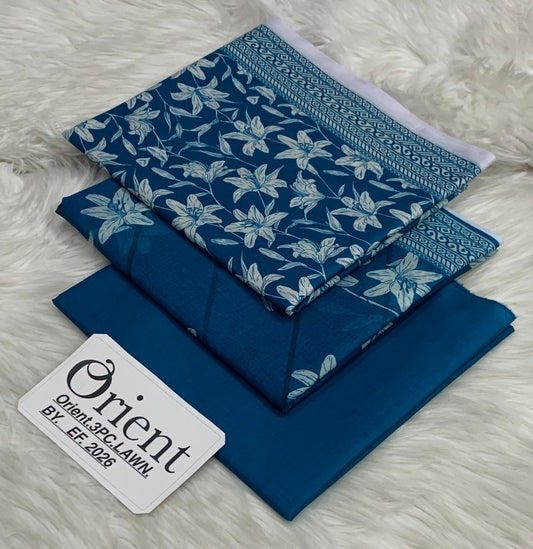 Orient unstitched lawn 3 pc