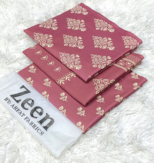 Zeen  unstitched lawn 3 pc