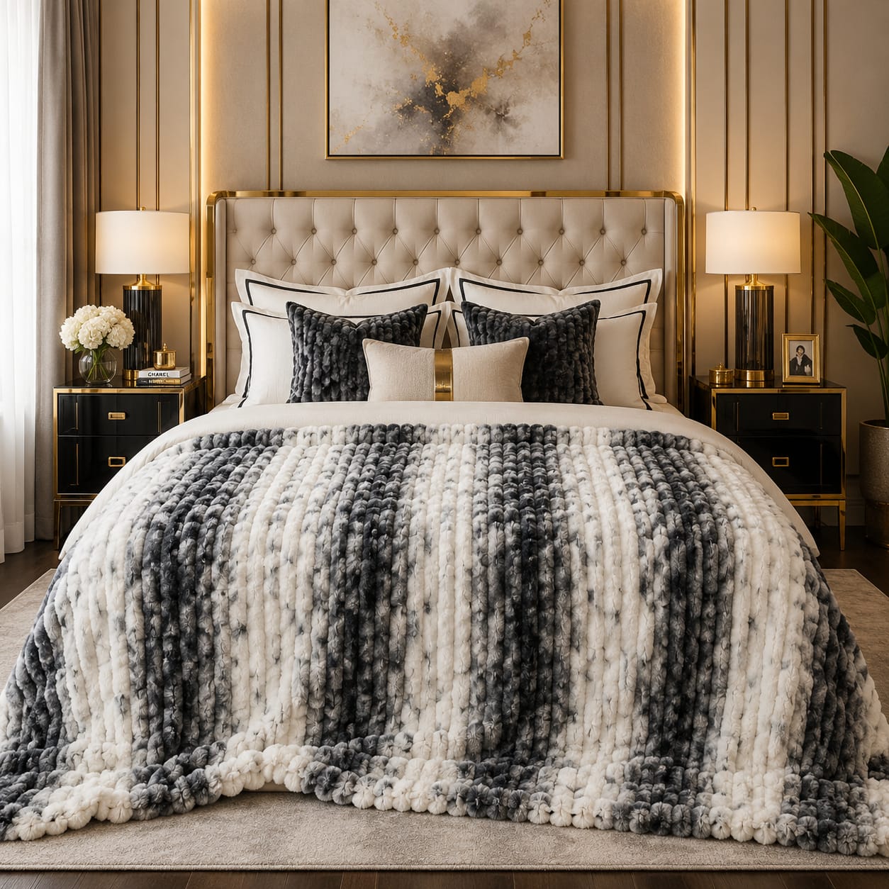 Luxury puffy ac blanket