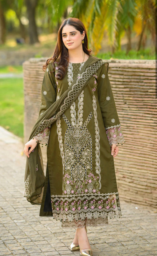 3 pc karandi embroidered collection
