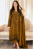 3PC DHANAK EMBROIDERED SHIRT WITH DHANAK EMBROIDERED SHAWL & EMB TROUSER