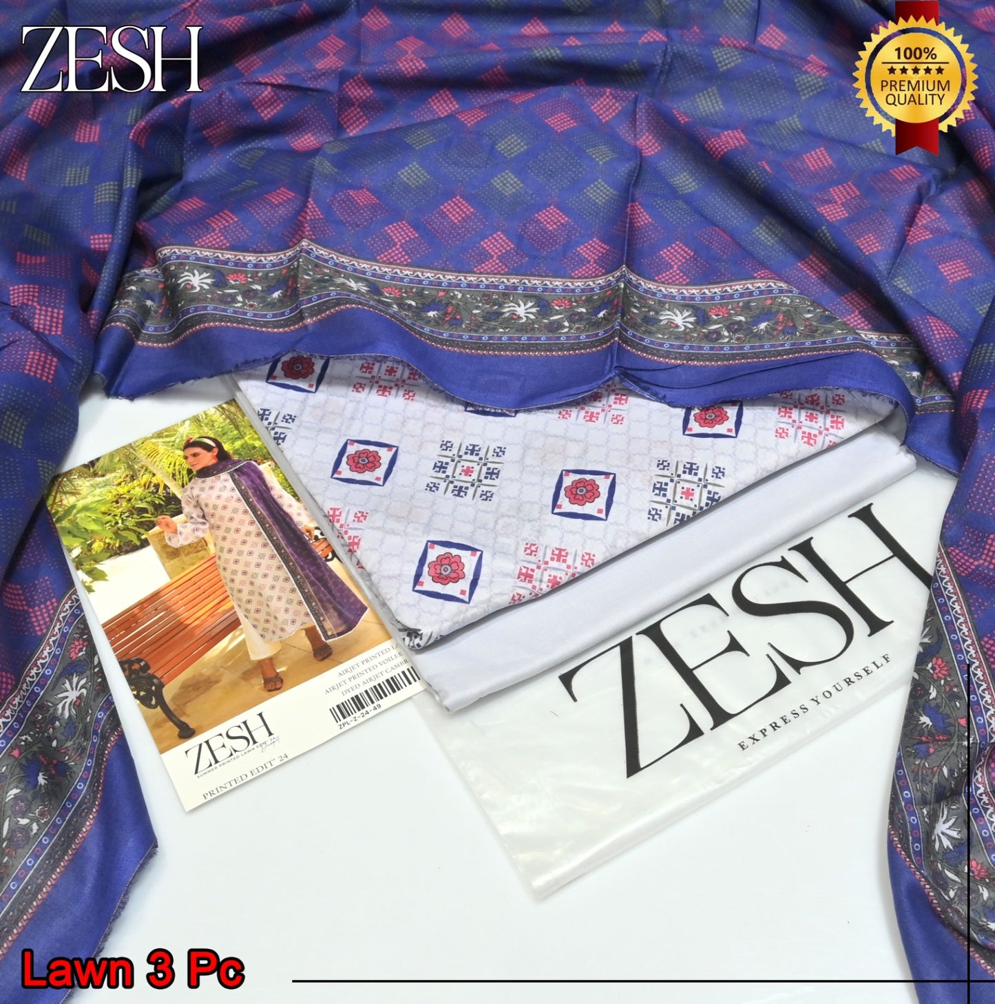 Luxury lawn 3 Pc collection