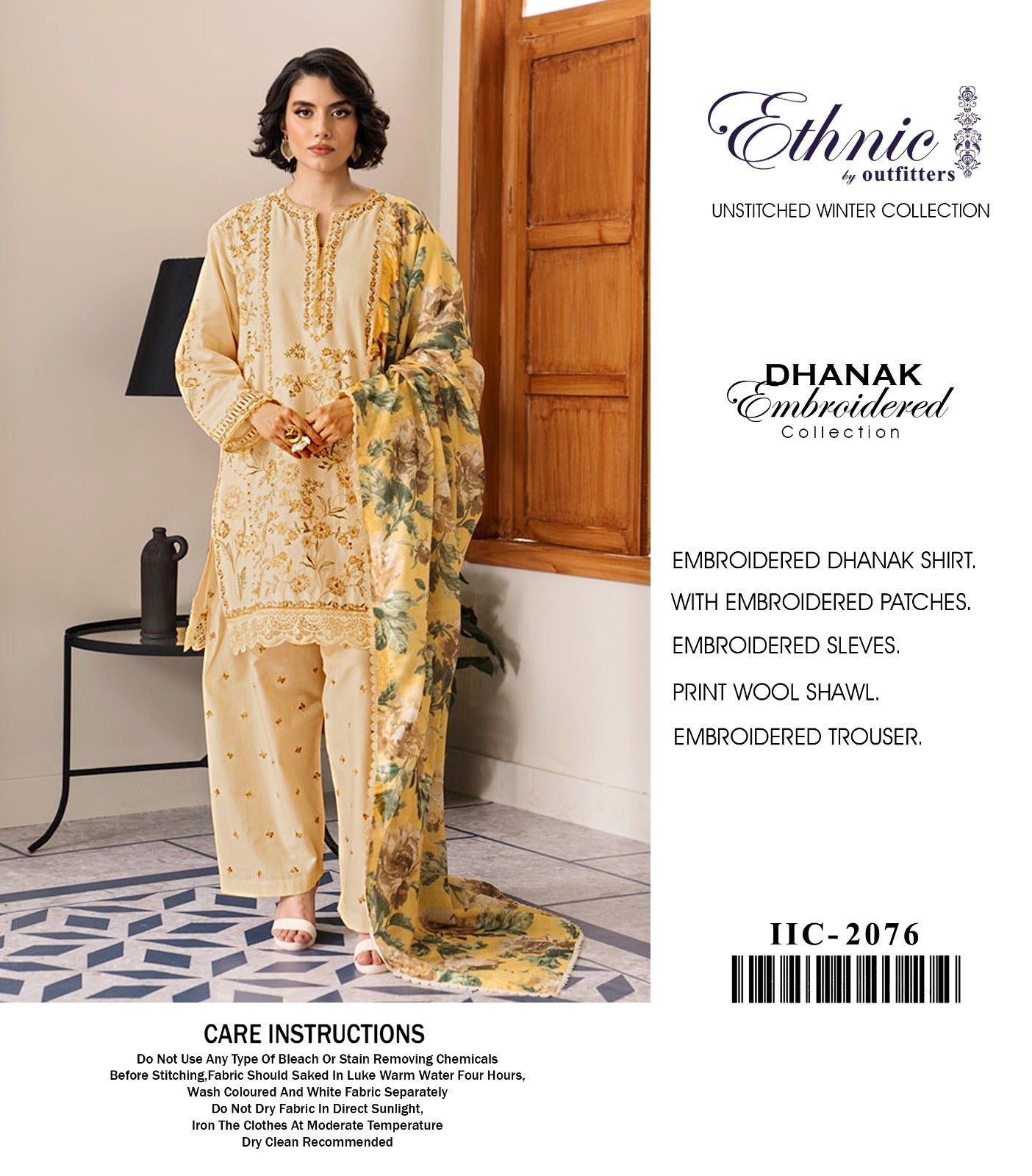 WINTER UNSTICHED DHANAK 3 PC
