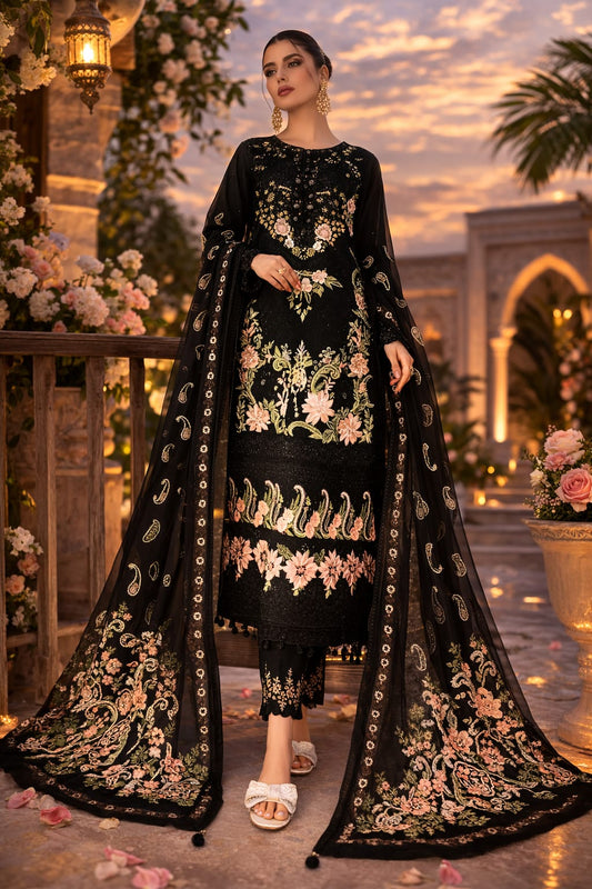 ) Summer Bloom – Embroidered Lawn