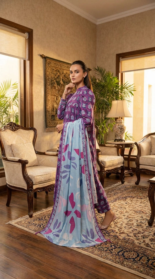 Gul Ahmed brand  Ladies 3 Piece Lawn Suit – Unstitched – Summer Collection