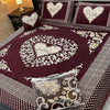 4 pc velvet jacquard bedsheet
