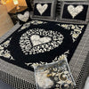 4 pc velvet jacquard bedsheet