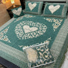 4 pc velvet jacquard bedsheet