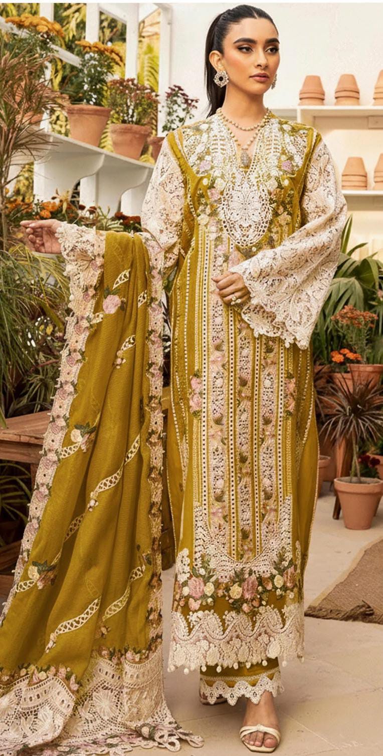 Premium 3-Piece Embroidered Dhanak Collection