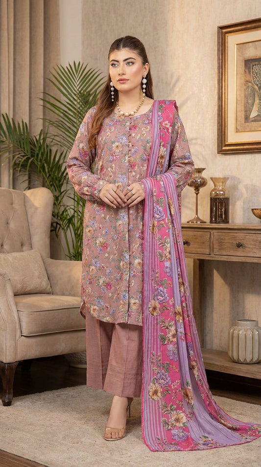 Regalia Ladies 3 Piece Lawn Suit – Unstitched – Summer Collection
