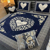 4 pc velvet jacquard bedsheet