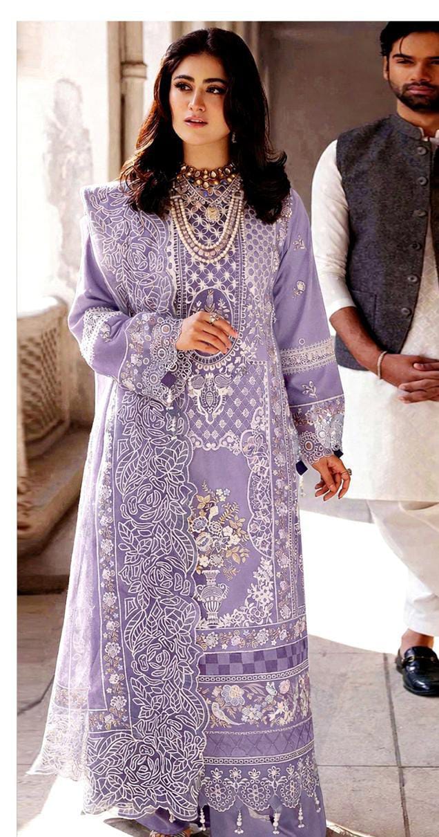 Premium 3-Piece Embroidered Dhanak Collection