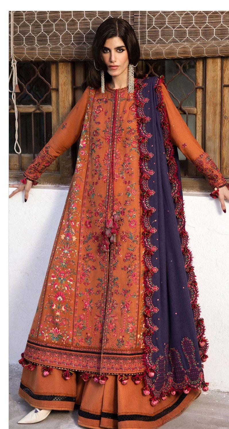 Premium 3-Piece Embroidered Dhanak Collection